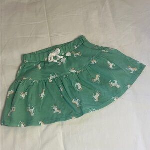 NWOT Green Skort with Unicorn Print